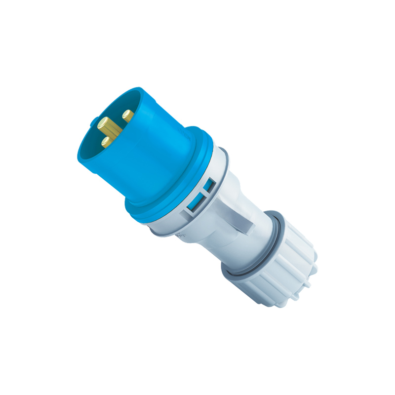 IP44 3 Pin Industrial Plug Blue 230VAC Economy Type