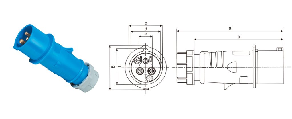 Industrial plug drawing
