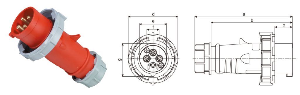 industrial electrical plug drawing