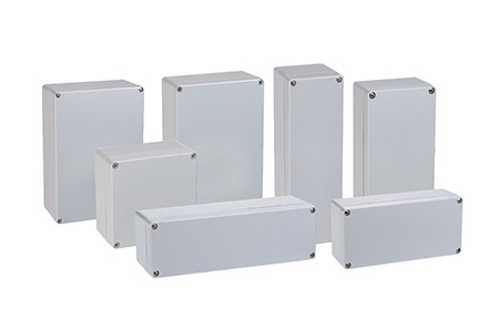 What special treatments have been done on outdoor metal distribution boxes in terms of waterproofing and dustproofing