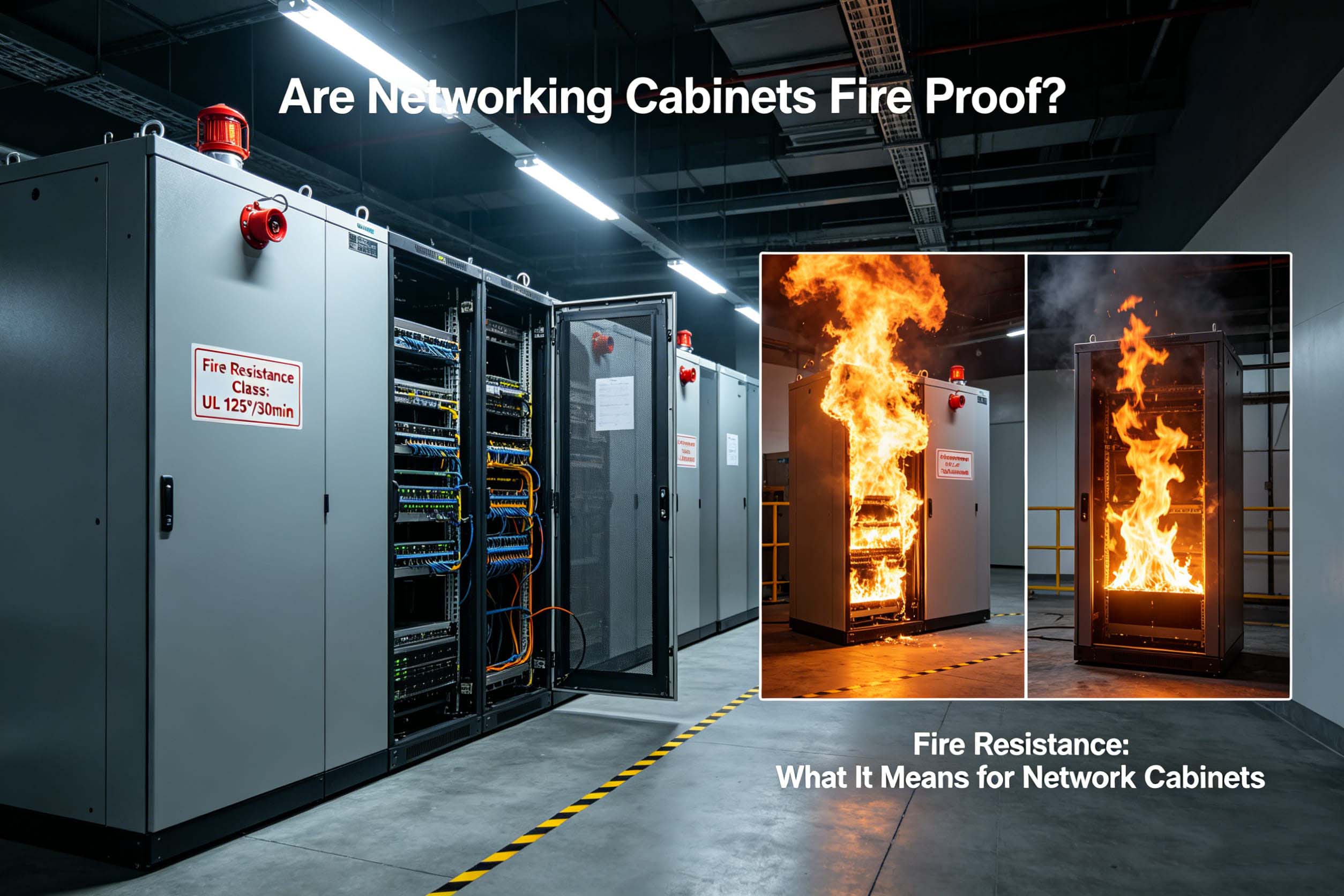 Are Networking Cabinets Fire Proof? What Fire Resistance Really Means for Network Cabinets