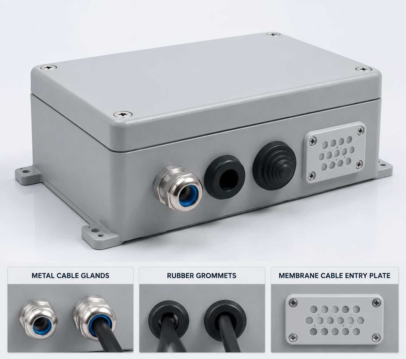Junction Box Cable Entry Systems: Cable Glands, Rubber Grommets and Membrane Entries
